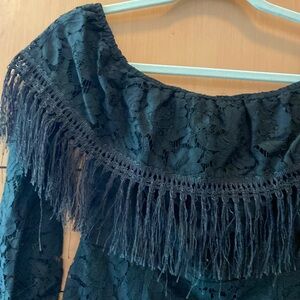 Very unique sexy black lace dress